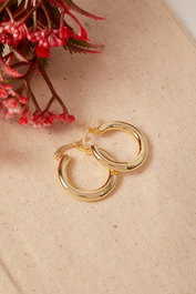 Heliophilia Silver Pendientes de Metal Dorados